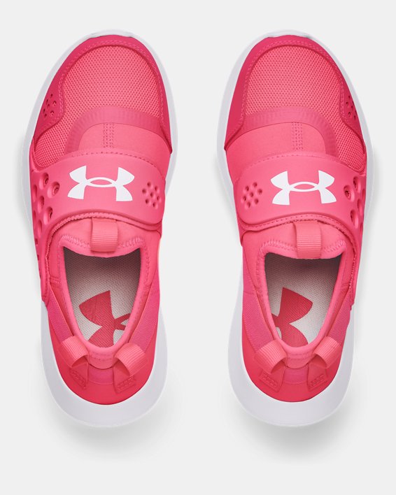 Girls' Grade School UA Runplay Running Shoes, Pink, pdpMainDesktop image number 2